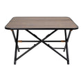 Moderne opvouwbare tafel met houten blad en zwart frame