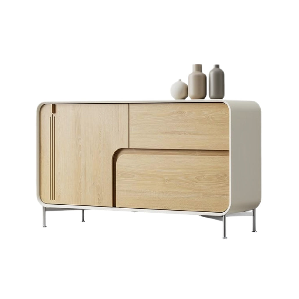 Moderne kast met houten afwerking en minimalistisch ontwerp